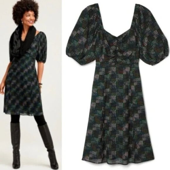 CAbi Dresses & Skirts - CAbi Dress M Elaine Smocked Mesh Fall 2021 4214